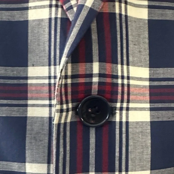 Paisley & Gray Dover Notch Jacket Navy and Red Plaid Blazer